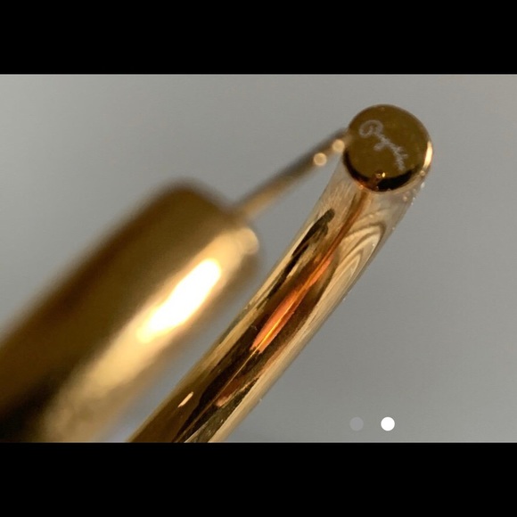 Bagatiba Hollow Hoops in Gold - Picture 4 of 4